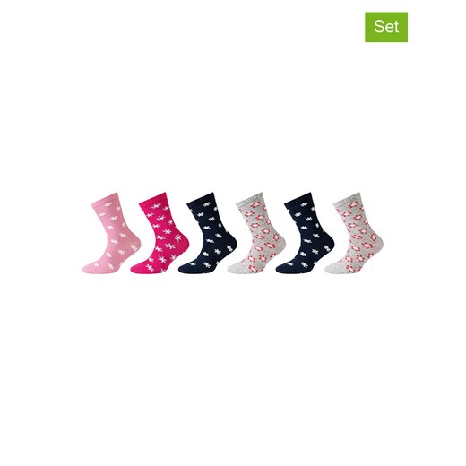 camano Skarpety (6 par) w kolorze czarno-szaro-różowym ze sklepu Limango Polska w kategorii Skarpetki dziecięce - zdjęcie 187813927