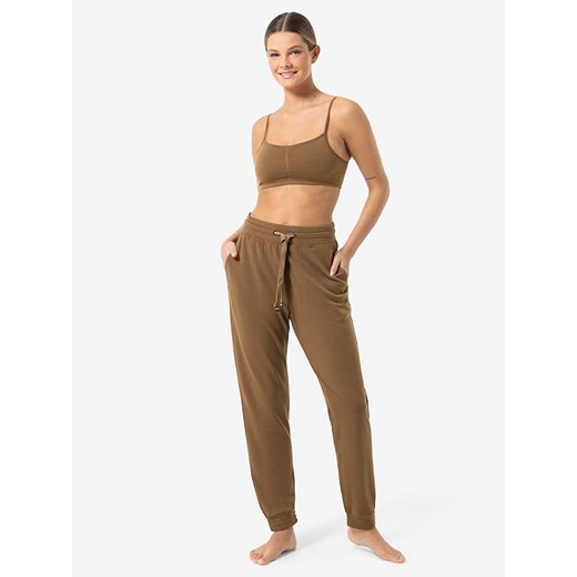super.natural Spodnie dresowe &quot;Solution&quot; w kolorze jasnobrązowym ze sklepu Limango Polska w kategorii Spodnie damskie - zdjęcie 187814895