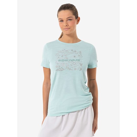 super.natural Koszulka funkcyjna &quot;Flower&quot; w kolorze błękitnym ze sklepu Limango Polska w kategorii Bluzki damskie - zdjęcie 187815218