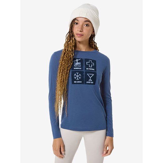 super.natural Koszulka funkcyjna &quot;Swiss Lodge&quot; w kolorze niebiesko-białym ze sklepu Limango Polska w kategorii Bluzki damskie - zdjęcie 187815295
