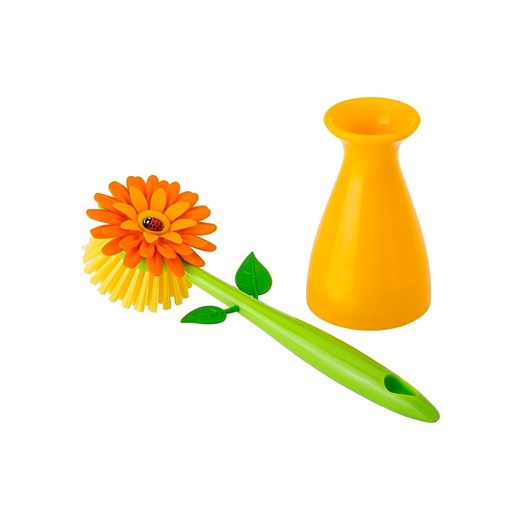 Vigar Szczotka w kolorze zielono-pomarańczowym do zmywania - wys. 25,5 cm ze sklepu Limango Polska w kategorii Akcesoria kuchenne - zdjęcie 187815658