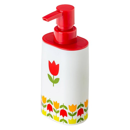 Vigar Dozownik mydła &quot;Tulip&quot; w kolorze biało-czerwonym - 340 ml Vigar onesize okazyjna cena Limango Polska
