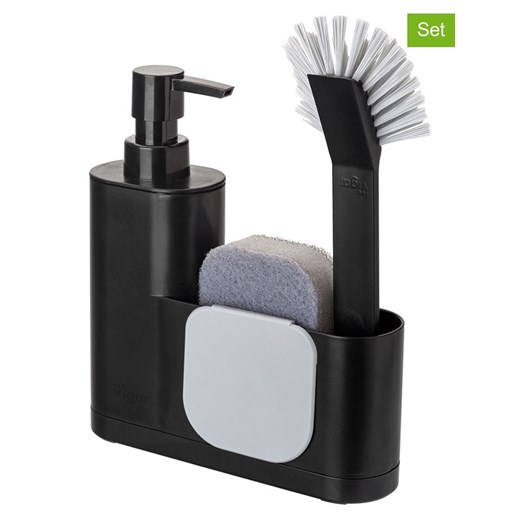 Vigar 4-częściowy zestaw &quot;Rengø&quot; w kolorze czarnym - 18,5 x 26 x 5 cm ze sklepu Limango Polska w kategorii Akcesoria kuchenne - zdjęcie 187815807