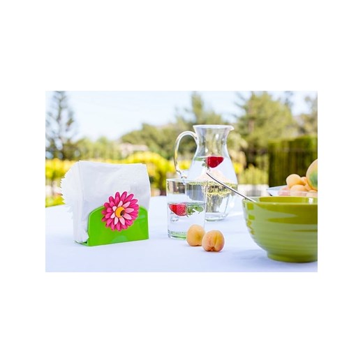 Vigar Uchwyt &quot;Flower power&quot; w kolorze zielono-różowym na serwetki - 14 Vigar onesize promocja Limango Polska