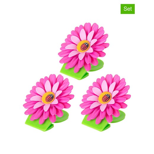 Vigar Magnetyczne klipsy (3 szt.) &quot;Flower power&quot; w kolorze różowym - 8 Vigar onesize Limango Polska okazja