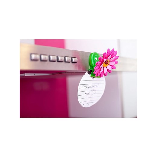 Vigar Magnetyczne klipsy (3 szt.) &quot;Flower power&quot; w kolorze różowym - 8 Vigar onesize okazyjna cena Limango Polska
