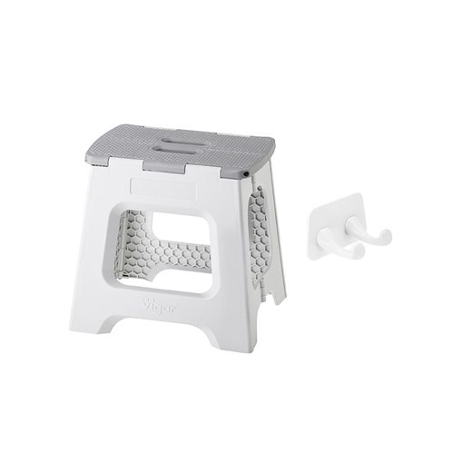 Vigar Hocker w kolorze biało-szarym - wys. 32 cm ze sklepu Limango Polska w kategorii Pufy i siedziska - zdjęcie 187816128