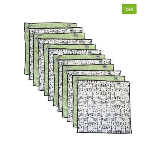 Vigar Ściereczki (12 szt.) &quot;Pets&quot; w kolorze zielono-białym - 38 x 38 cm ze sklepu Limango Polska w kategorii Akcesoria kuchenne - zdjęcie 187816508