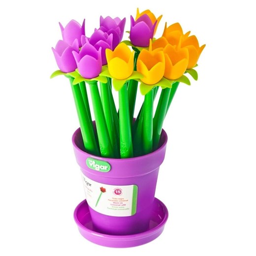 Vigar 16-częściowy zestaw w kolorze fioletowo-żółtym - wys. 16,5 cm ze sklepu Limango Polska w kategorii Akcesoria biurowe - zdjęcie 187816546