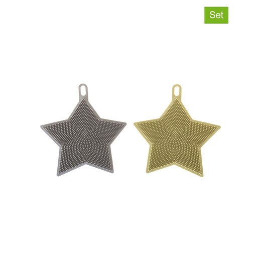 Vigar Szczotki czyszczące (2 szt.) &quot;Star&quot; w kolorze beżowo-szarym - 14 x 13 x 1,2 cm ze sklepu Limango Polska w kategorii Akcesoria kuchenne - zdjęcie 187816567