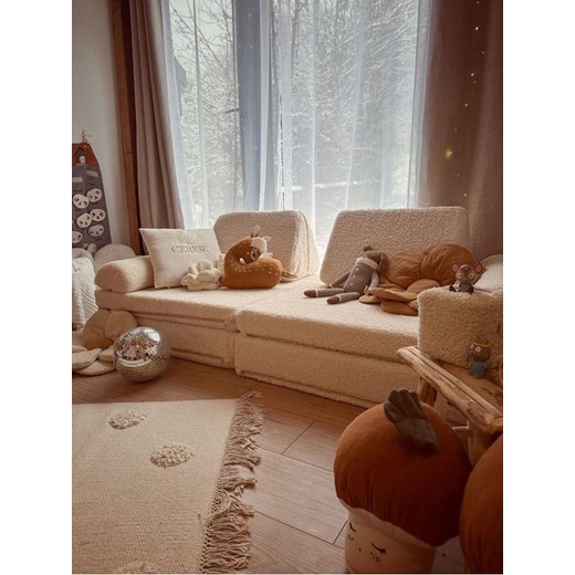 Bunky Kanapa &quot;Teddy&quot; w kolorze beżowym do zabawy - 168 x 58 x 84 cm Bunky onesize okazyjna cena Limango Polska