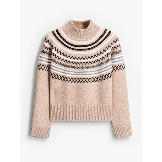 Mohito - Sweter ze wzorem - beżowy ze sklepu Mohito w kategorii Swetry damskie - zdjęcie 187817626