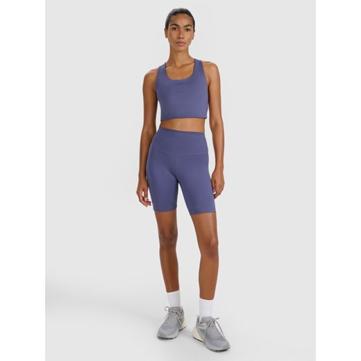 Damskie kolarki treningowe 4F 4FWAW25TFSTF051 - niebieskie ze sklepu Sportstylestory.com w kategorii Szorty - zdjęcie 187818045