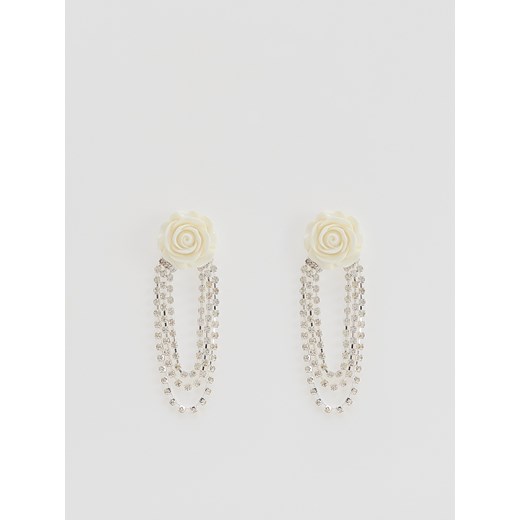 Reserved - Wiszące kolczyki z kwiatami - srebrny ze sklepu Reserved w kategorii Kolczyki - zdjęcie 187820758