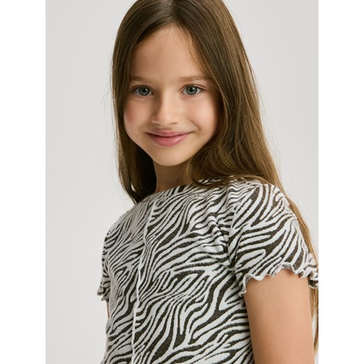 Reserved - Bluzka w zwierzęcy wzór - wielobarwny ze sklepu Reserved w kategorii Bluzki dziewczęce - zdjęcie 187820896