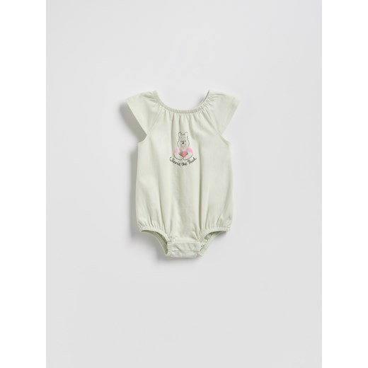 Reserved - Bawełniane body Kubuś Puchatek - jasnozielony ze sklepu Reserved w kategorii Odzież dla niemowląt - zdjęcie 187821216