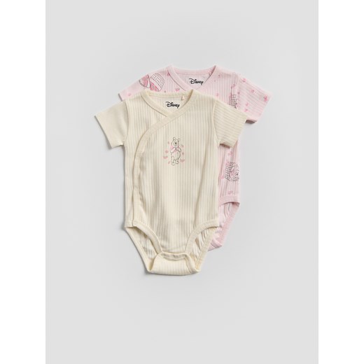 Reserved - Body Kubuś Puchatek 2 pack - pastelowy róż ze sklepu Reserved w kategorii Komplety niemowlęce - zdjęcie 187821219