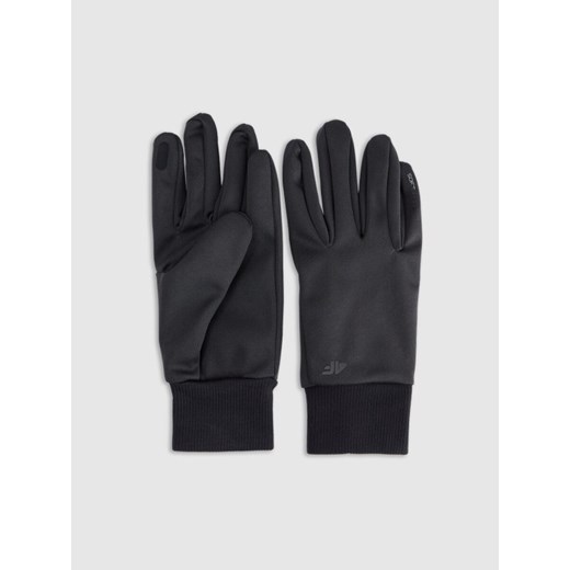 Rękawiczki uniseks Touch Screen 4F 4FWMM00AFGLU183 - czarne ze sklepu Sportstylestory.com w kategorii Rękawiczki męskie - zdjęcie 187821968