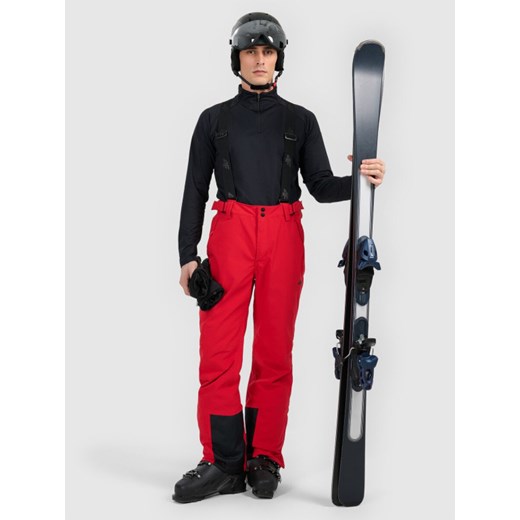 Męskie spodnie narciarskie 4F 4FWAW25TFTRM0924 - czerwone ze sklepu Sportstylestory.com w kategorii Spodnie męskie - zdjęcie 187822006