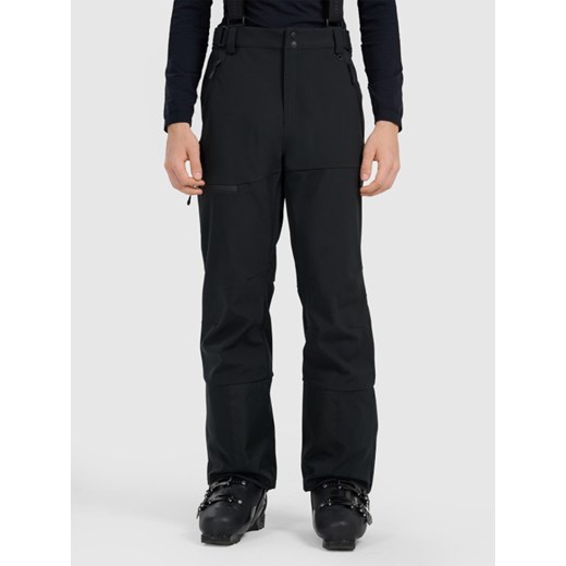 Męskie spodnie narciarskie softshellowe 4F 4FWAW25TFTRM0926 - czarne XL Sportstylestory.com