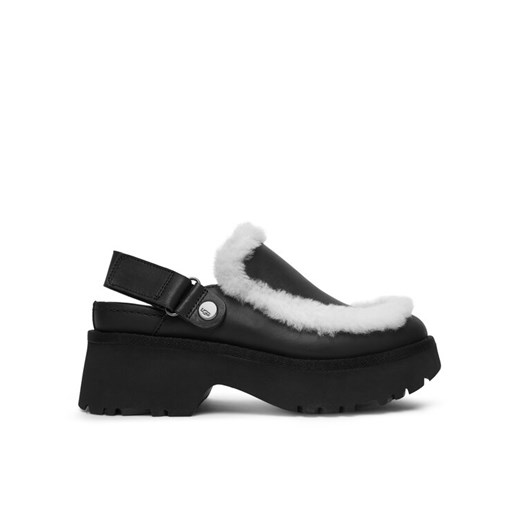 Ugg Klapki W Esmee Leather Clog 1171507 Czarny ze sklepu MODIVO w kategorii Klapki damskie - zdjęcie 187822498