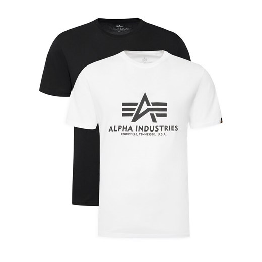 Alpha Industries Komplet t-shirtów Basic 106524 Biały Regular Fit ze sklepu MODIVO w kategorii T-shirty męskie - zdjęcie 187822528