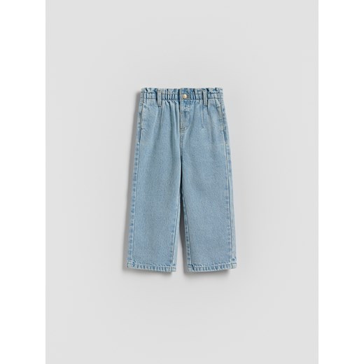 Reserved - Jeansy baggy z prostą nogawką - niebieski ze sklepu Reserved w kategorii Spodnie dziewczęce - zdjęcie 187824028