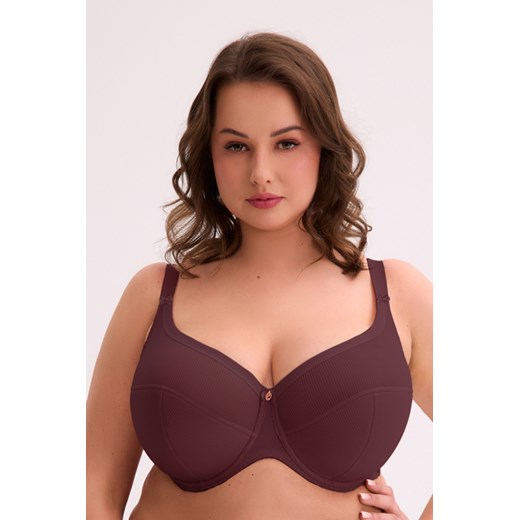 Gaia 1058M Sonia Maxi Biustonosz półusztywniany, bordowy ze sklepu kontri.pl w kategorii Biustonosze - zdjęcie 187824529