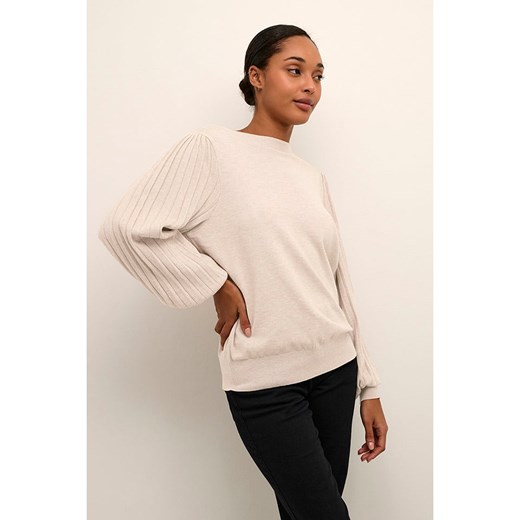 Kaffe Sweter &quot;Alone&quot; w kolorze beżowym ze sklepu Limango Polska w kategorii Swetry damskie - zdjęcie 187825516