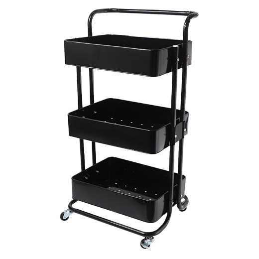 Echtwerk Wózek kuchenny w kolorze czarnym - 43 x 86 x 32 cm Echtwerk onesize Limango Polska okazyjna cena