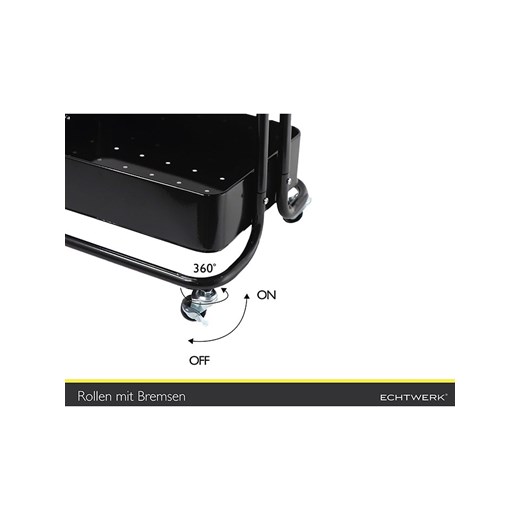 Echtwerk Wózek kuchenny w kolorze czarnym - 43 x 86 x 32 cm Echtwerk onesize promocja Limango Polska