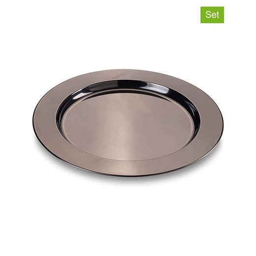 Echtwerk Podtalerze (2 szt.) w kolorze czarnym - Ø 33 cm ze sklepu Limango Polska w kategorii Naczynia - zdjęcie 187825627