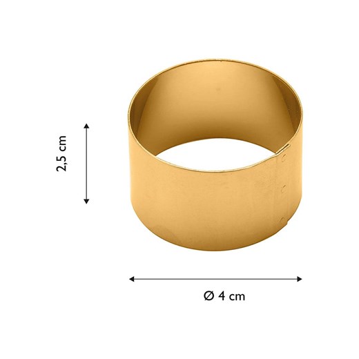 Echtwerk Obręcze (4 szt.) &quot;Rund&quot; w kolorze złotym do serwetek - Ø 4 cm Echtwerk onesize Limango Polska okazja