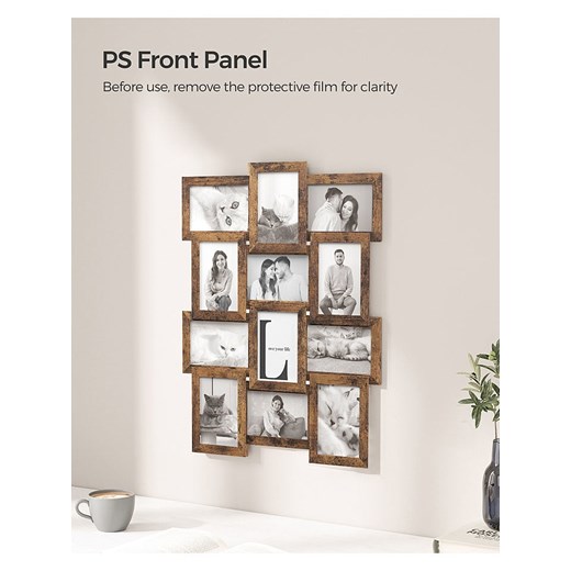 Songmics Ramki (12 szt.) w kolorze brązowym na zdjęcia - 47,5 x 62 cm Songmics onesize okazyjna cena Limango Polska