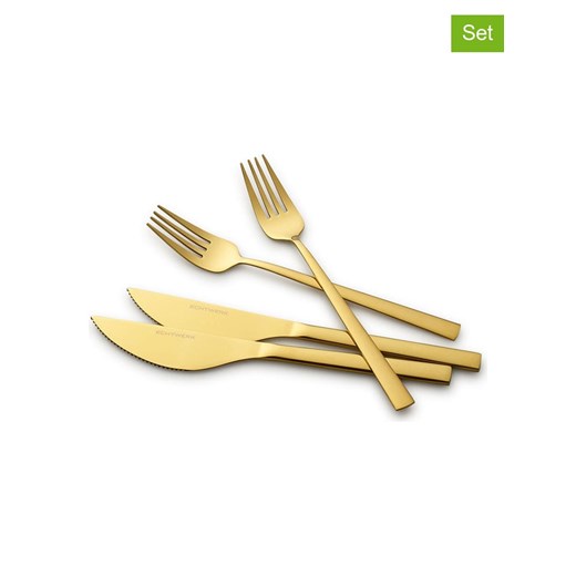 Echtwerk 4-częściowy zestaw sztućców w kolorze złotym do pizzy Echtwerk onesize okazja Limango Polska