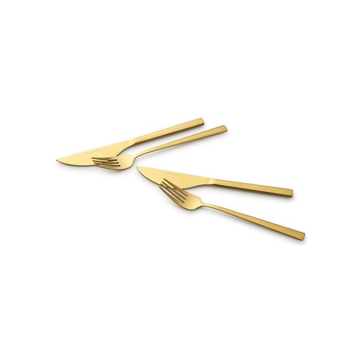 Echtwerk 4-częściowy zestaw sztućców w kolorze złotym do pizzy Echtwerk onesize wyprzedaż Limango Polska