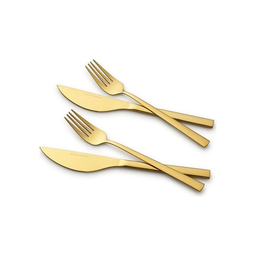 Echtwerk 4-częściowy zestaw sztućców w kolorze złotym do pizzy Echtwerk onesize wyprzedaż Limango Polska