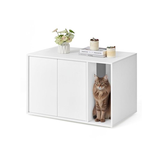 Songmics Kuweta w kolorze białym dla kota - 80 x 50 x 50 cm Songmics onesize okazyjna cena Limango Polska