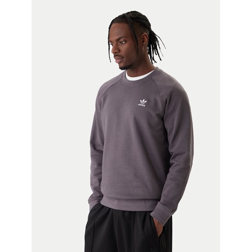 adidas Bluza Trefoil Essentials JW3598 Szary Regular Fit ze sklepu MODIVO w kategorii Bluzy męskie - zdjęcie 187828039