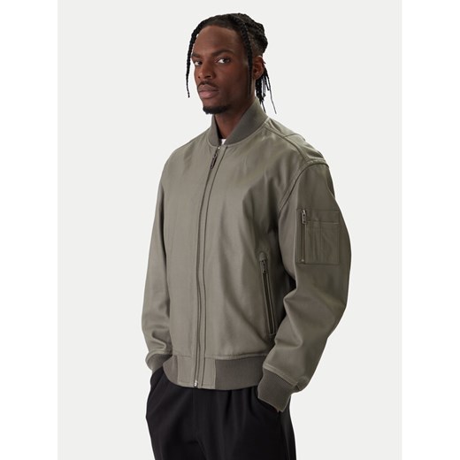 BOSS Kurtka skórzana Jakri 50552151 Szary Regular Fit ze sklepu MODIVO w kategorii Kurtki męskie - zdjęcie 187828048