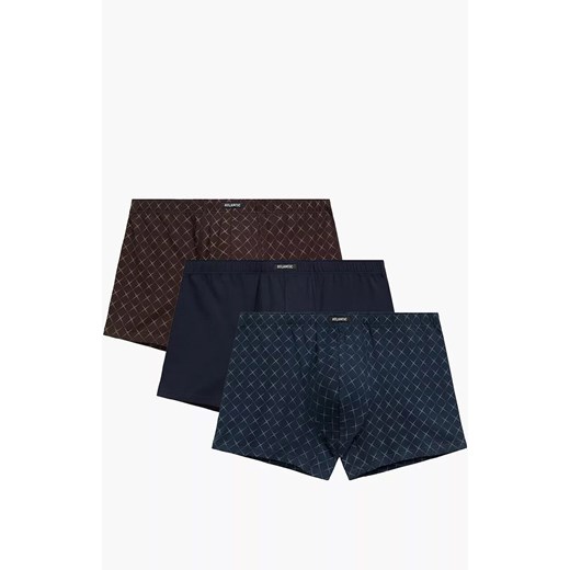 3-pack bokserki męskie 3MH-216-GRAJ/GRA/BRO, Kolor brązowo-granatowy, Rozmiar XL, ATLANTIC ze sklepu Primodo w kategorii Majtki męskie - zdjęcie 187829137