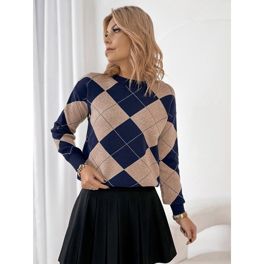 sweter gressone granatowy one size ze sklepu UBRA w kategorii Swetry damskie - zdjęcie 187829199