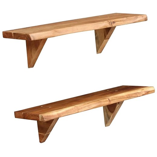 Zestaw drewnianych półek ściennych - Lippi 2X ze sklepu Edinos.pl w kategorii Półki - zdjęcie 187829405