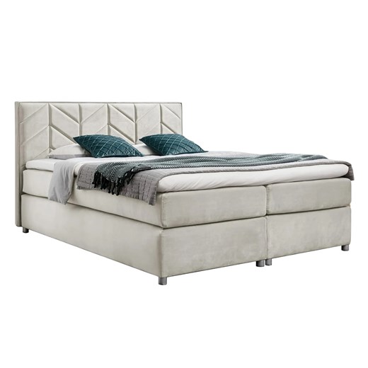 Kremowe łóżko kontynentalne 5 rozmiarów W3-T13 ze sklepu Edinos.pl w kategorii Łóżka i materace - zdjęcie 187829469