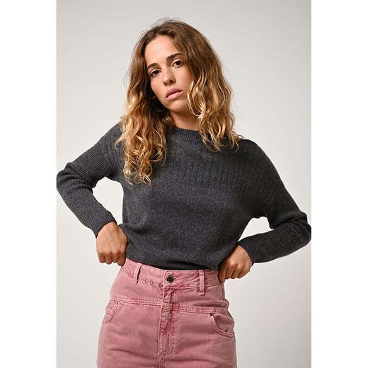 AUTHENTIC CASHMERE Kaszmirowy sweter &quot;Daria&quot; w kolorze antracytowym ze sklepu Limango Polska w kategorii Swetry damskie - zdjęcie 187830248