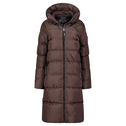 Geographical Norway Płaszcz zimowy &quot;April&quot; w kolorze ciemnobrązowym ze sklepu Limango Polska w kategorii Kurtki damskie - zdjęcie 187830416