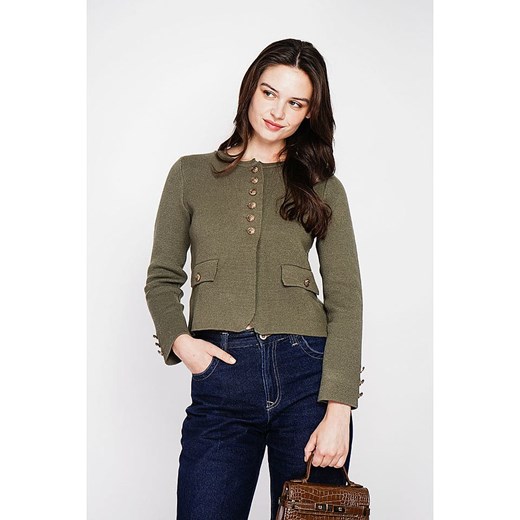 C&amp; Jo Kardigan w kolorze khaki ze sklepu Limango Polska w kategorii Swetry damskie - zdjęcie 187830425