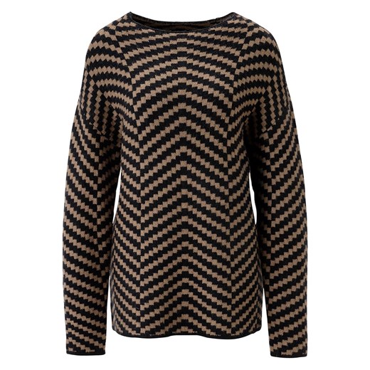 Aniston Sweter w kolorze jasnobrązowo-czarnym Aniston 44 wyprzedaż Limango Polska