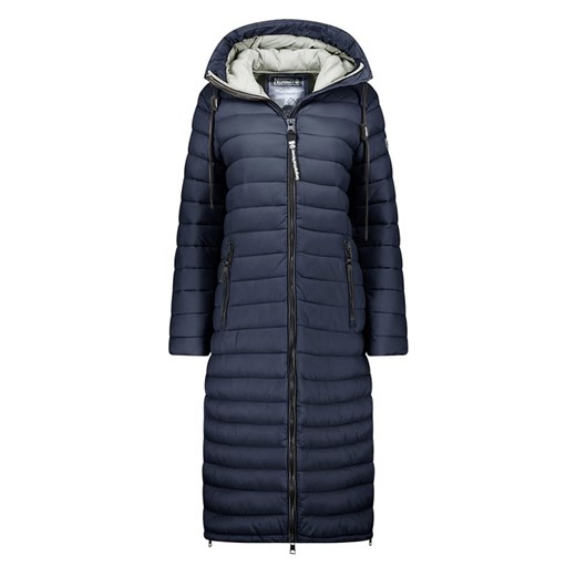 Geographical Norway Płaszcz zimowy &quot;Azule&quot; w kolorze granatowym ze sklepu Limango Polska w kategorii Kurtki damskie - zdjęcie 187830579