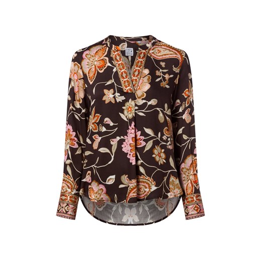 Emily van den Bergh Bluzka damska Kobiety wiskoza mocca wzorzysty ze sklepu vangraaf w kategorii Bluzki damskie - zdjęcie 187831247